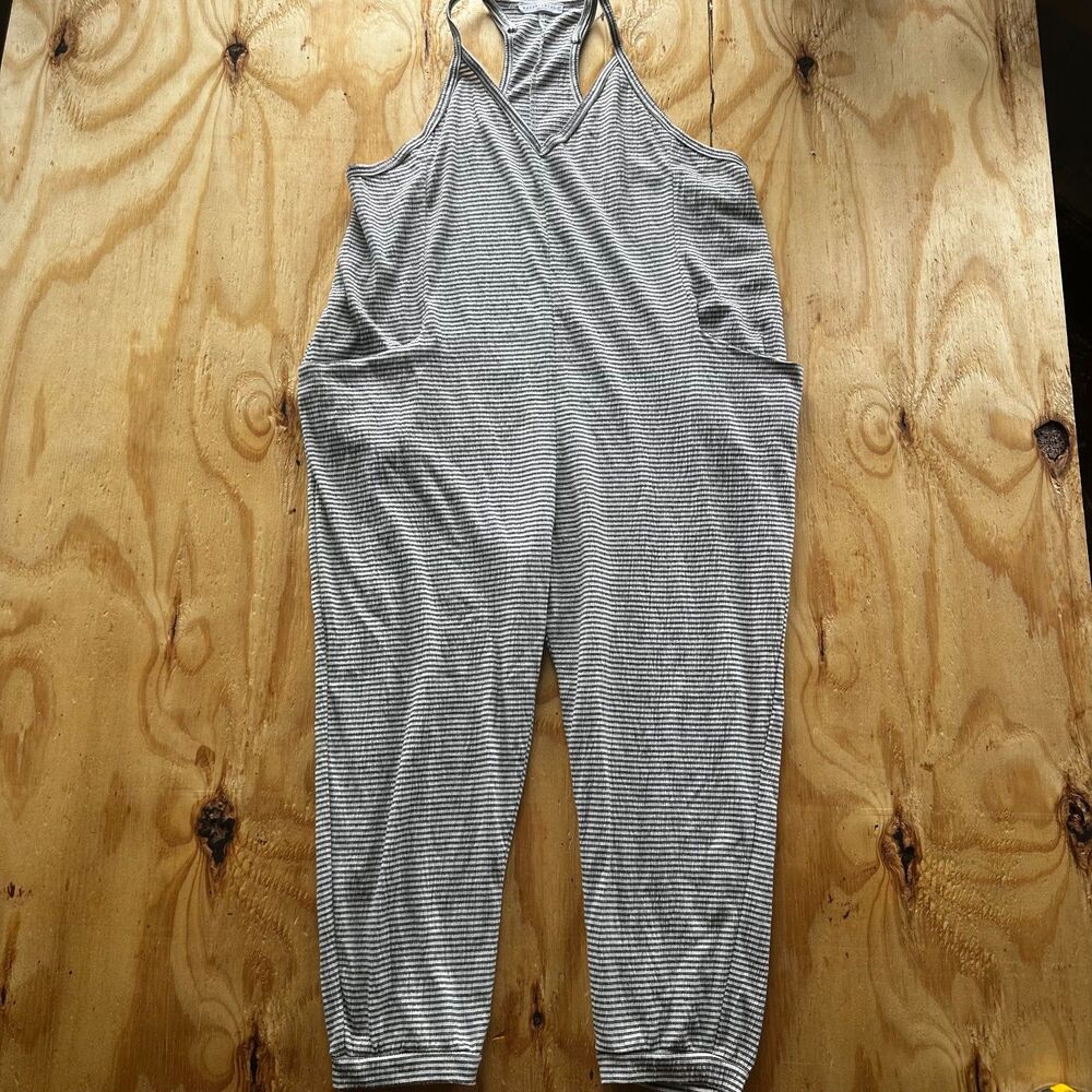 Wasabi + Mint Striped Sleeveless Jumpsuit - Size S